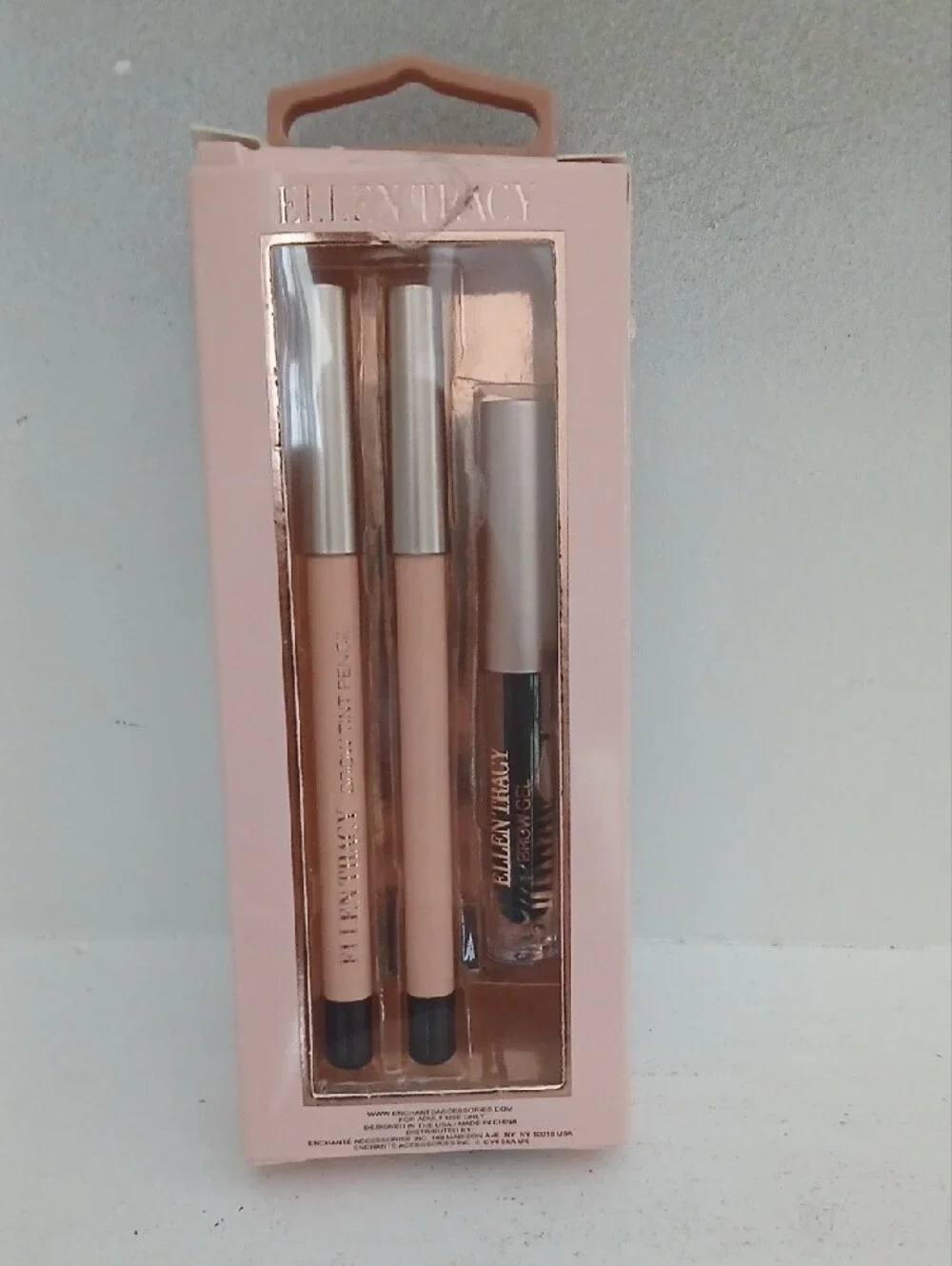 Ellen Tracy Brow Tint Pencils & Clear Gel – Light & Dark Brown